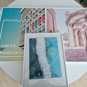 국산 알루미늄 프레임 액자 3개 이미지