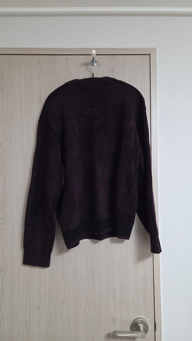 스토커즈x더니트컴퍼니 리버서블 니트 버건디 M 이미지