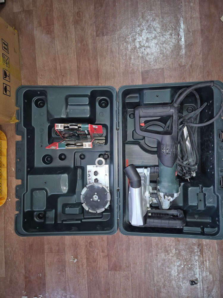 메타보 홈파기 그라인더, 2중 날 3개, 메타보 집진기--1