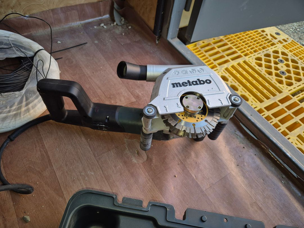 메타보 홈파기 그라인더, 2중 날 3개, 메타보 집진기--3