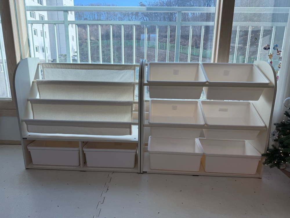 한샘 샘키즈 낮은 장난감정리함 & 전면책장 870--3