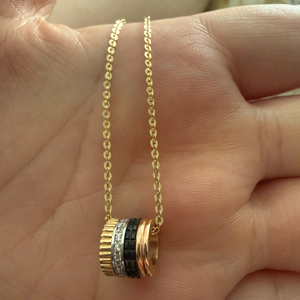 18k 부쉐론목걸이 콰트로라지