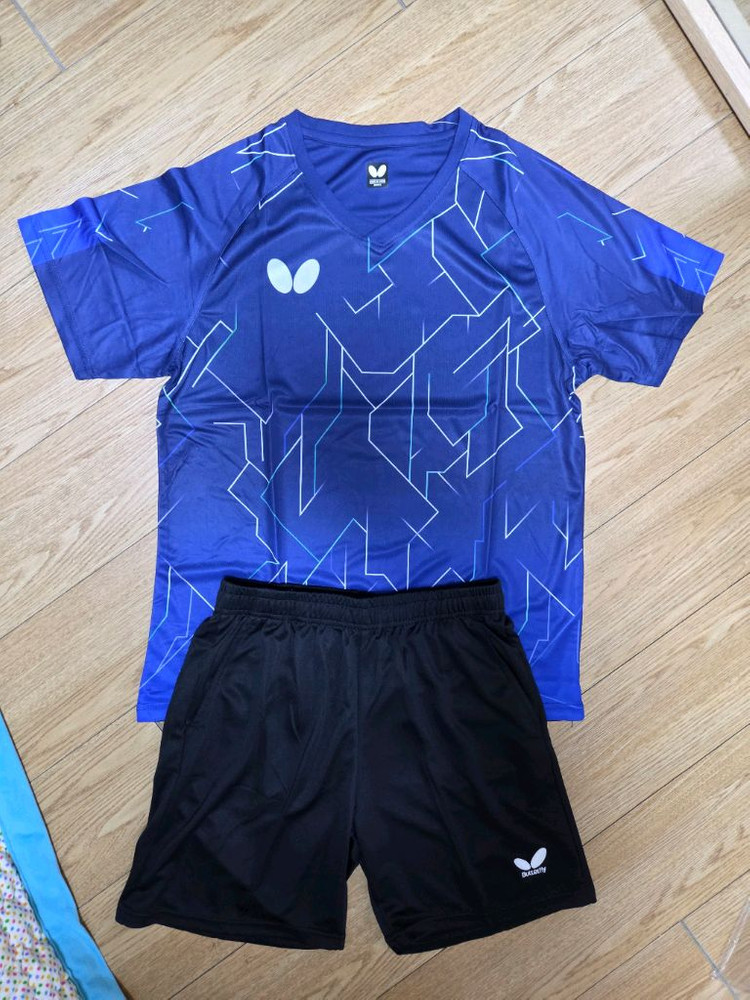 버터플라이 운동복 탁구복 탁구유니폼 상하의 한벌세트 새상품 판매--3