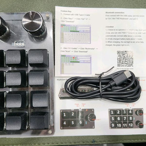 미사용 새제품 12키, 2노브 매크로 키패드 블랙 #2