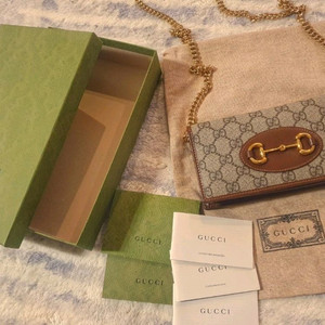 GG 캔버스 호스빗 클러치백