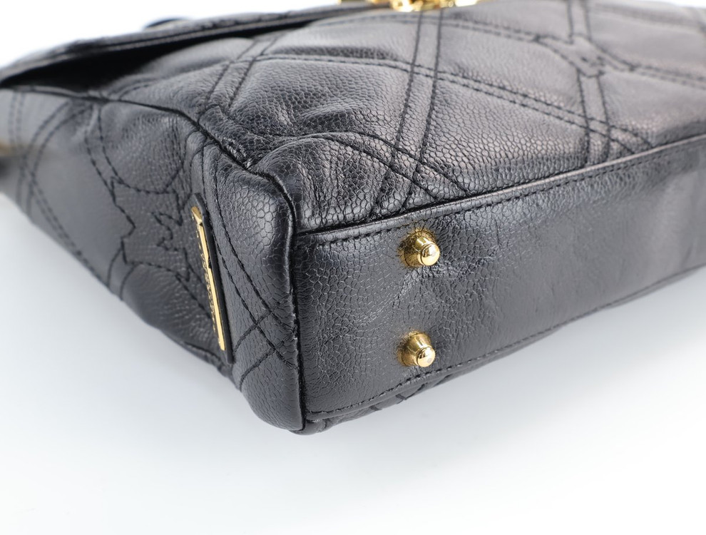 메트로시티 퀄팅 레더 탑핸들 체인 숄더백 크로스백 블랙 이미지