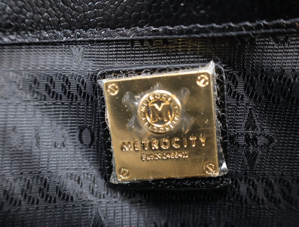 메트로시티 퀄팅 레더 탑핸들 체인 숄더백 크로스백 블랙 이미지