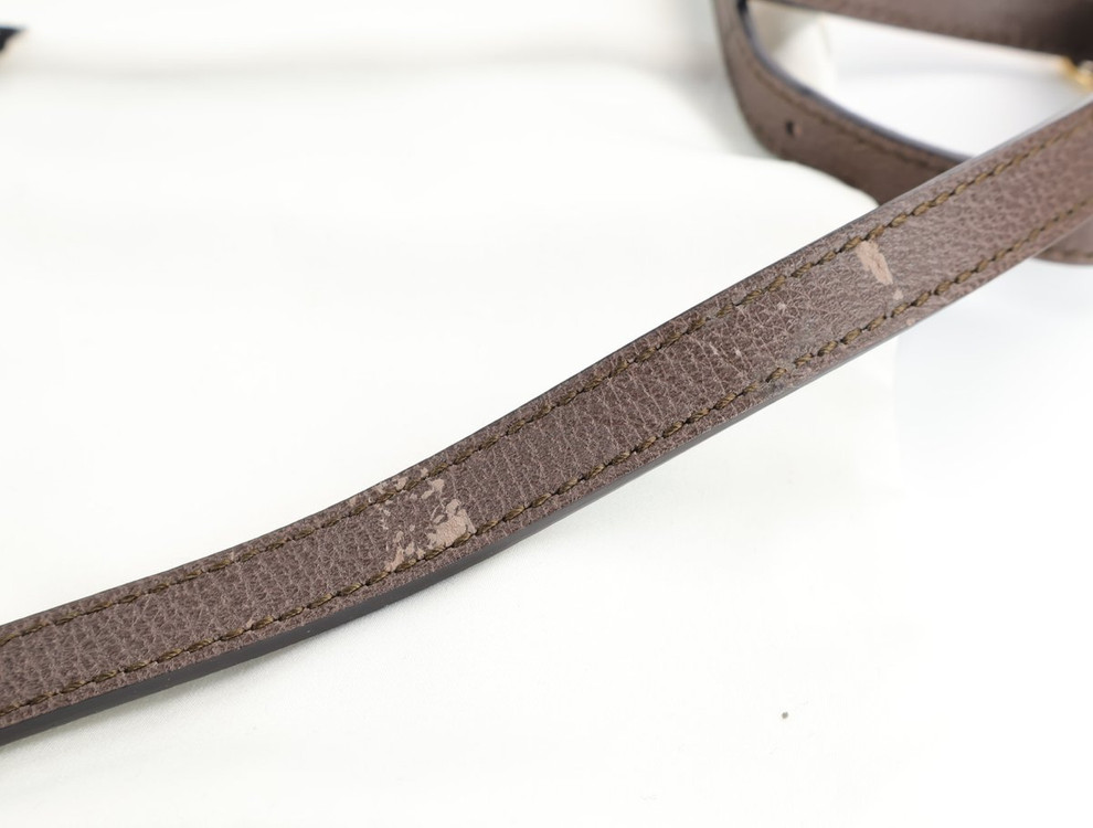 구찌 오피디아 스몰 버킷백 크로스백 GG 수프림 캔버스 브라운 레더 이미지