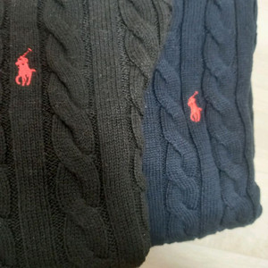 S사이즈- 폴로 케이블 니트 맨투맨