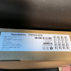 미개봉 [삼성전자] 갤럭시 북5 Pro (40.6cm) Core Ultra 7 / 1TB (그레이)