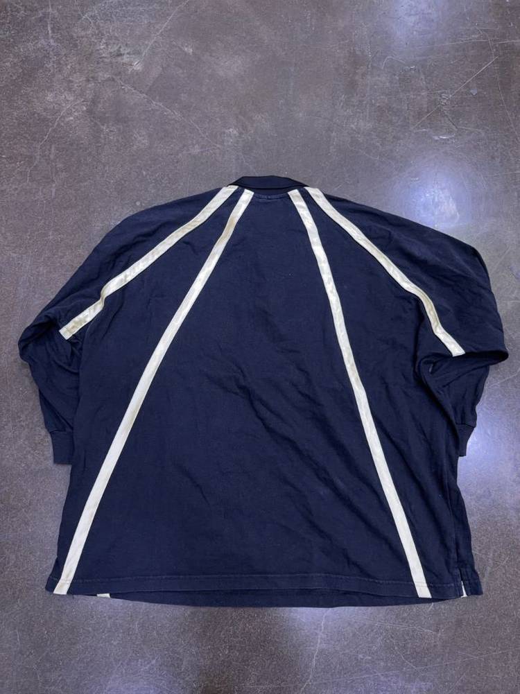 아디다스 오리지널 럭비 폴로 반집업 긴팔티 셔츠 블랙 2XL 이미지