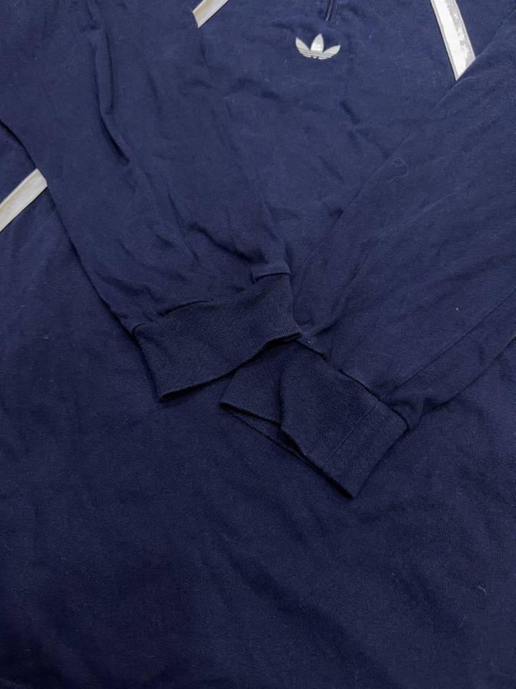 아디다스 오리지널 럭비 폴로 반집업 긴팔티 셔츠 블랙 2XL 이미지