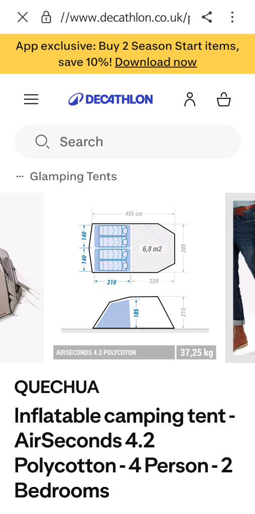 에어세컨드 4.2 패밀리텐트 이미지