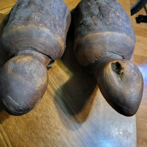 통나무조각 거북이한쌍골동품 가격조정