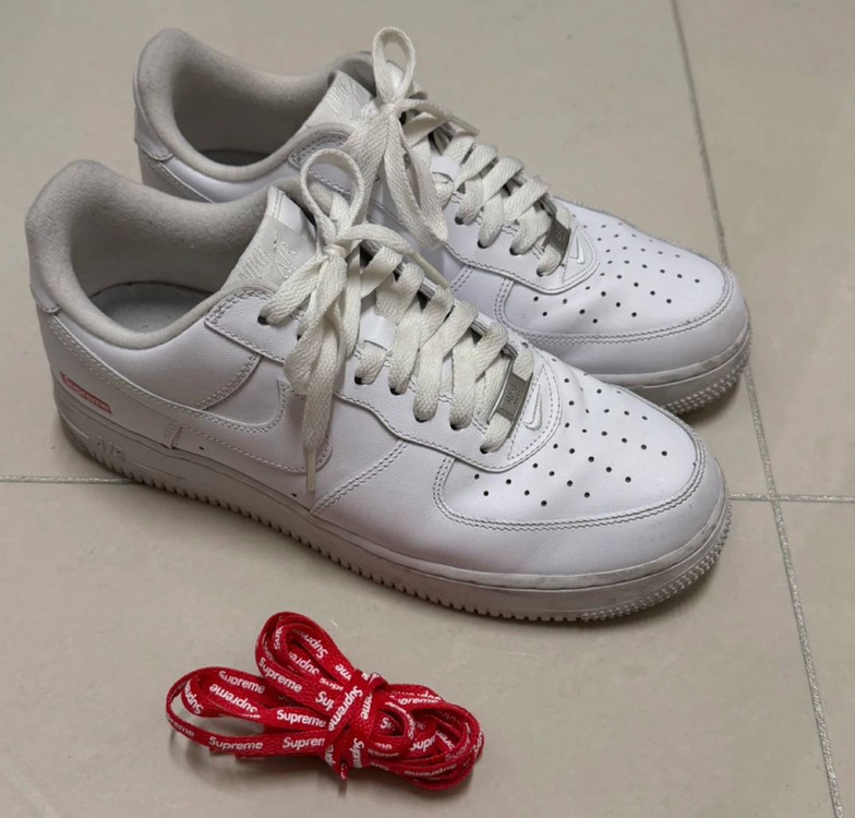 [265]나이키 x 슈프림 에어포스 1 로우 화이트--3