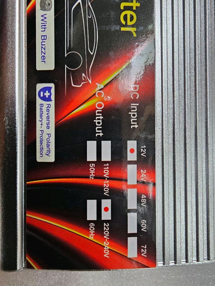 1500W DC 12V AC 220-240V 차량용 파워 인버터 CHANTOWER 이미지