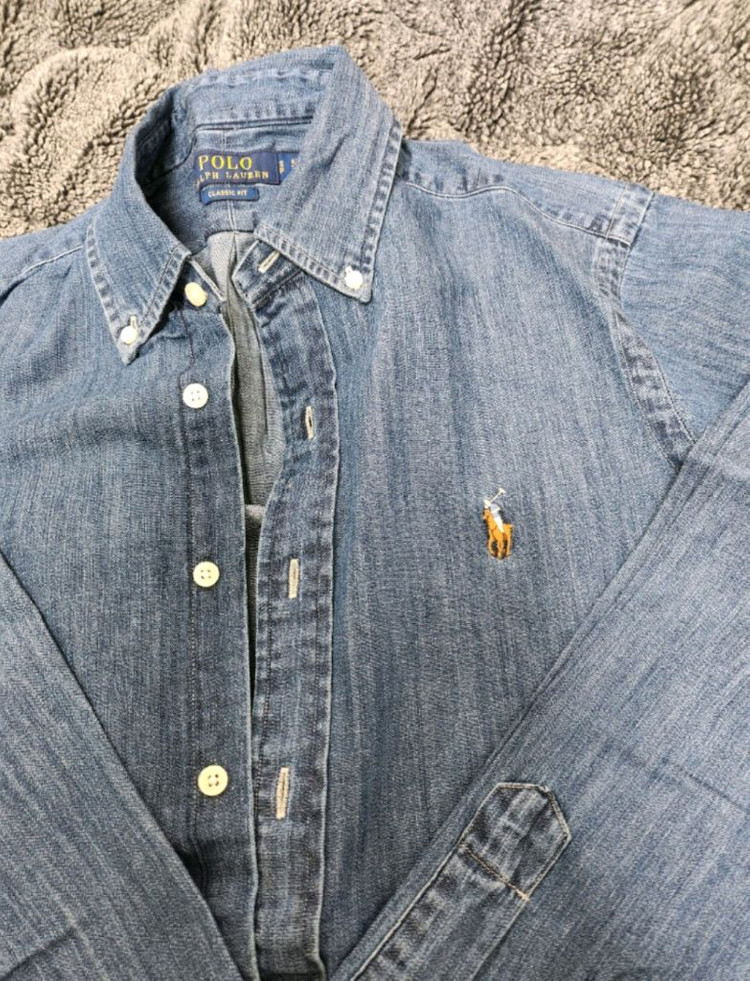 랄프로렌 데님셔츠 공용 s사이즈--1