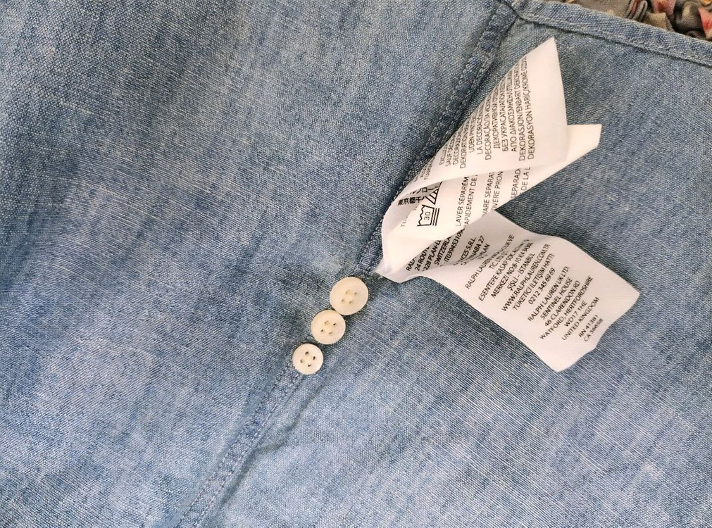 랄프로렌 연청 데님셔츠 공용s사이즈--3