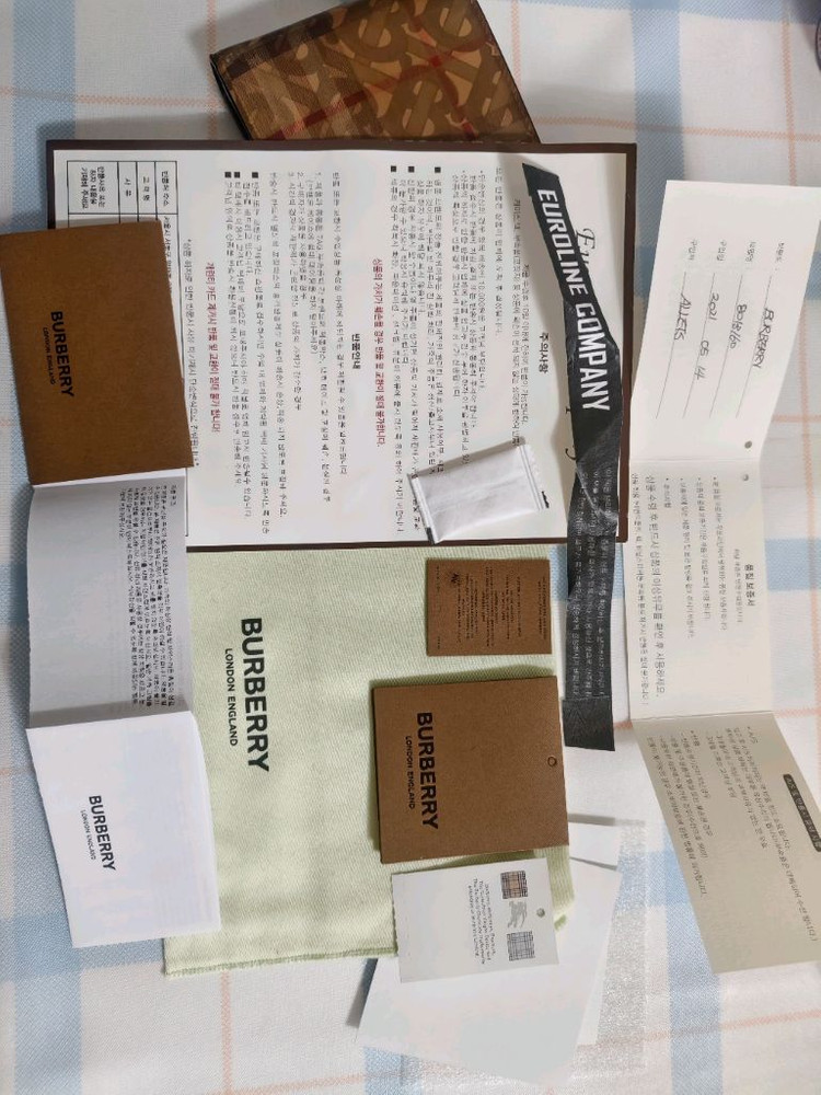 버버리 TB 모노그램 남성 반지갑 풀세트 ( 3D 투패턴 ) 이미지