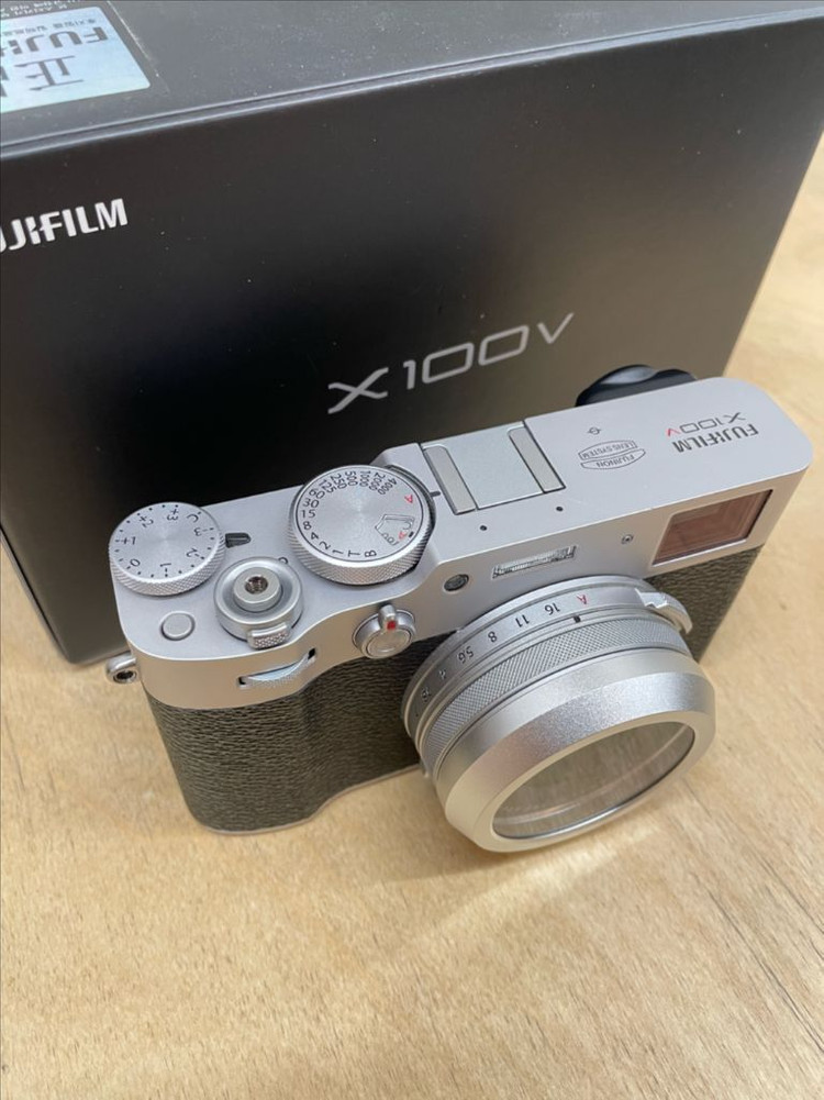 후지필름 x100v 실버 풀박스+케이스+스트랩+필터+메모리카드+배터리2--3