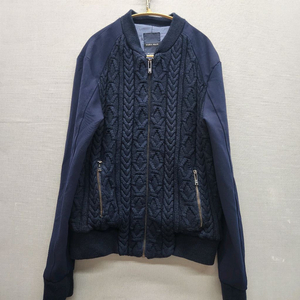 자라 케이블 니트 블루종 자켓 M(L)