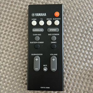 야마하(Yamaha) 사운드바 리모컨(모델명: FSR78 ZV28960)