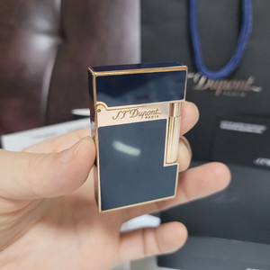 [백화점판,풀세트] 듀퐁라이터 라인2 신형 ca16496 블루 래커 로즈골드 쌍불 듀퐁 라이타