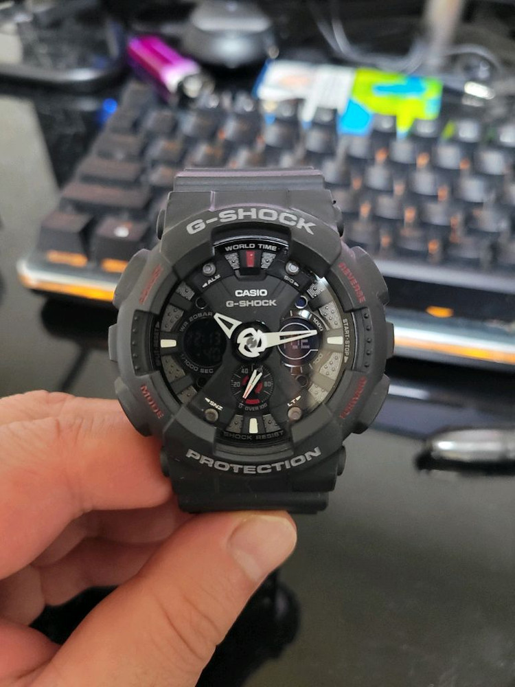 정품지샥 GA-120 쥐샥 빅페이스 군인시계 전자시계 방수시계 처분 이미지