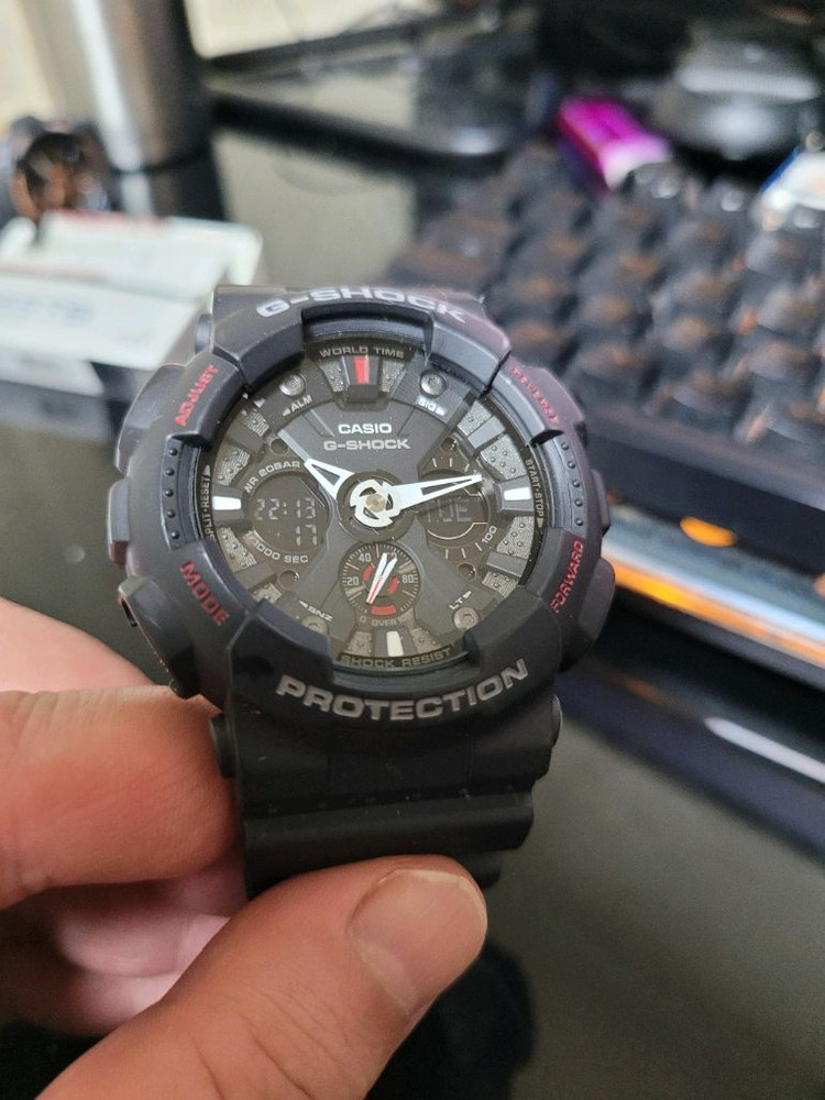 정품지샥 GA-120 쥐샥 빅페이스 군인시계 전자시계 방수시계 처분 이미지