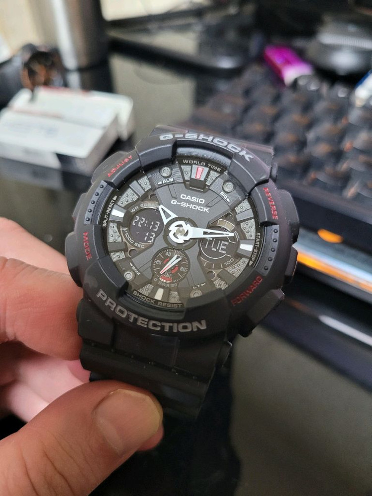 정품지샥 GA-120 쥐샥 빅페이스 군인시계 전자시계 방수시계 처분 이미지