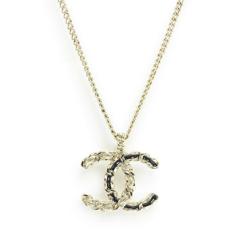 [미사용][정품]샤넬 CC 로고 골드 목걸이--1