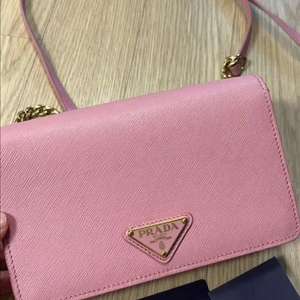 프라다 사피아노 숄더백 핑크