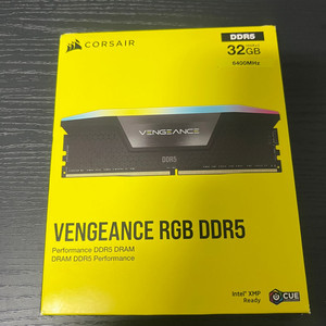 커세어 벤전스(CORSAIR VENGEANCE) RGB DDR5 RAM 32GB (2x16GB) 6400
