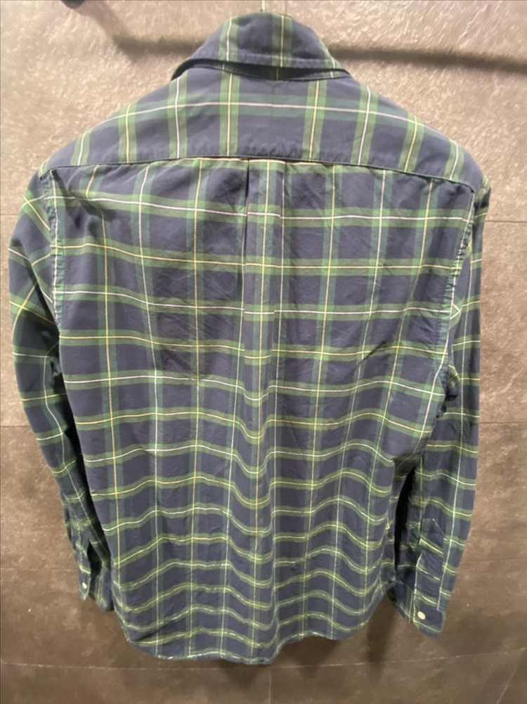 남성 폴로 시그니처 녹색 체크 남방 라지 사이즈 슬림핏 옐로 포니 셔츠 Polo Ralph Lauren--5