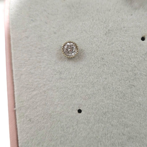 14k 골드 크리스탈 볼드 피어싱