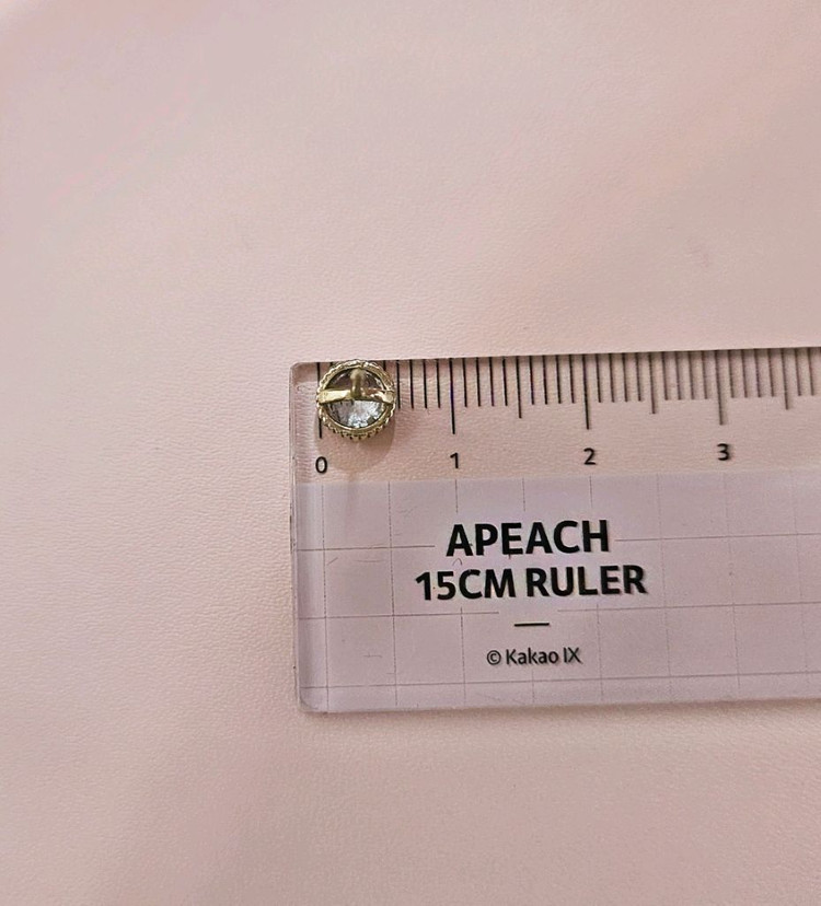 14k 골드 크리스탈 볼드 피어싱--4