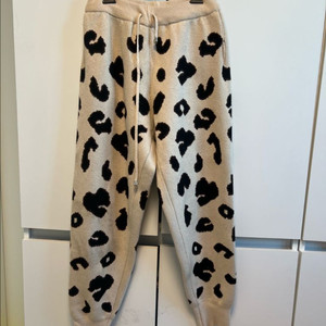 호피 니트 조거 팬츠