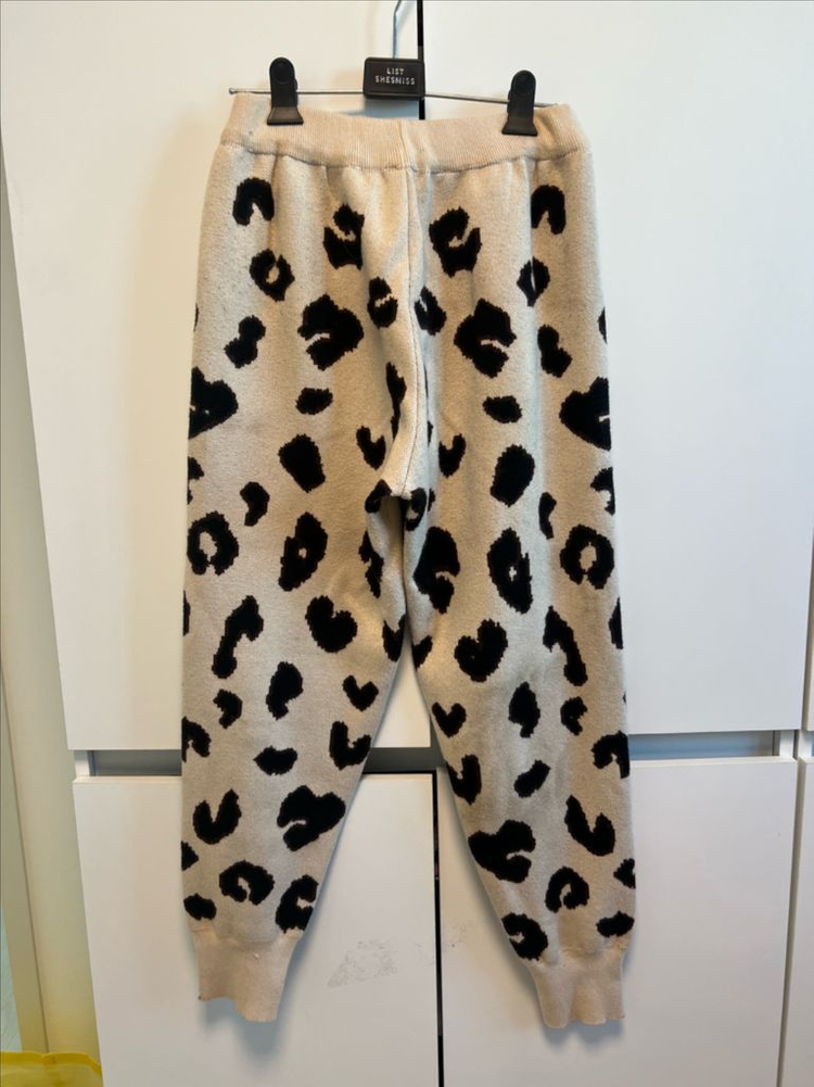 호피 니트 조거 팬츠--2