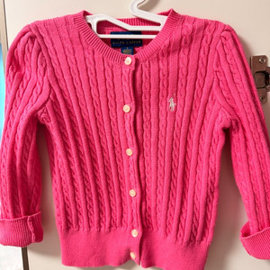 폴로 랄프로렌 여아 핑크 가디건 3y (새상품급)