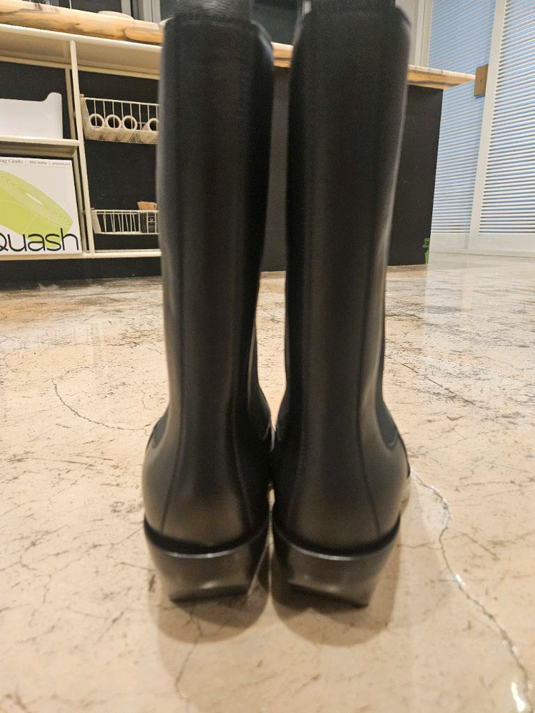 보테가 베네타 블랙 풀탭 린 여성 부츠 새상품 미착용 사이즈 36 1/2--3