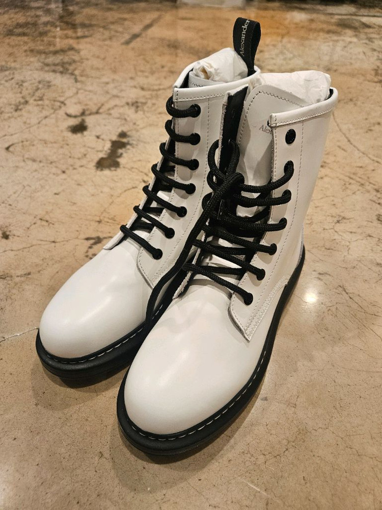 알렉산더 맥퀸 여성 앵클 부츠 화이트 미착용 새상품 사이즈 37--2