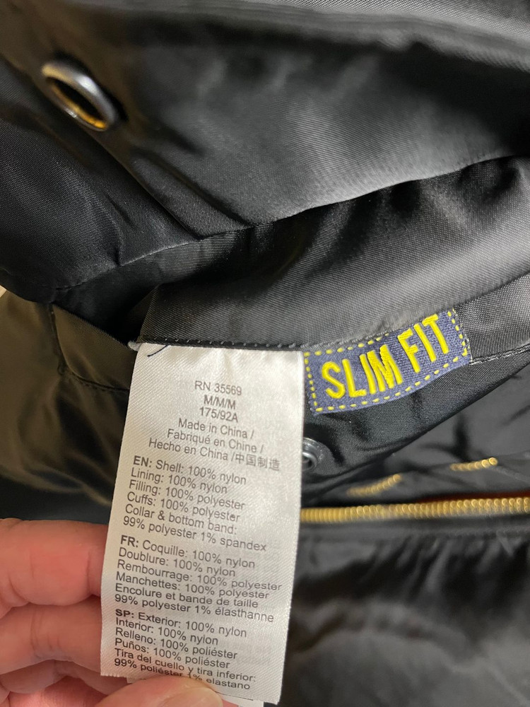 알파인더스트리 슬림핏 MA-1 블랙 M사이즈 새제품 이미지