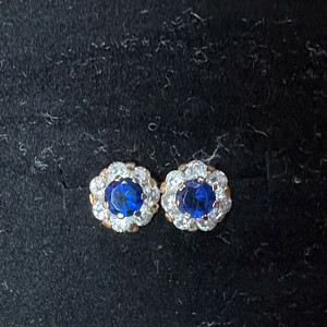 14k 귀걸이 천연 사파이어 귀걸이 피어싱 내놔요 ~~