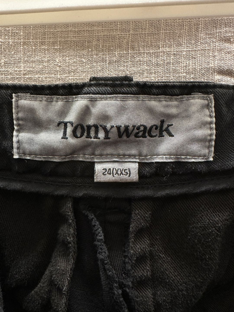 [24] 토니웩 가먼트다잉 개버딘 와이드 카고 팬츠 - 카본 피그먼트--3