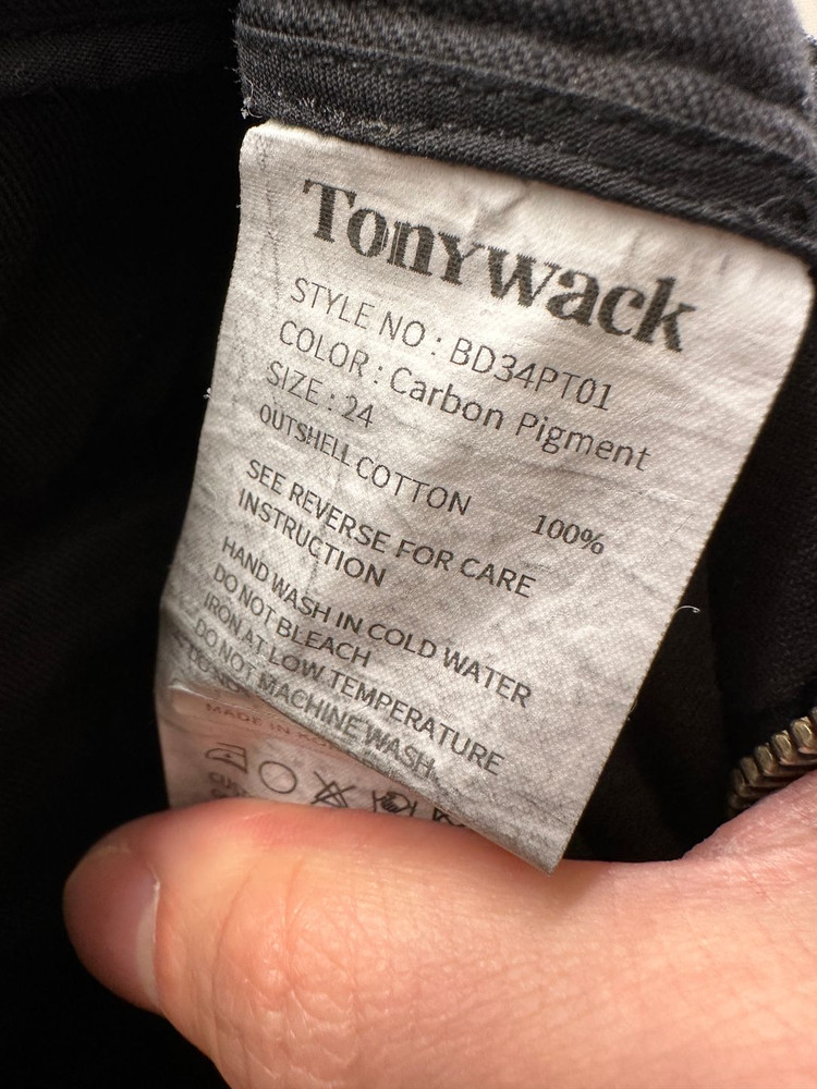 [24] 토니웩 가먼트다잉 개버딘 와이드 카고 팬츠 - 카본 피그먼트--4