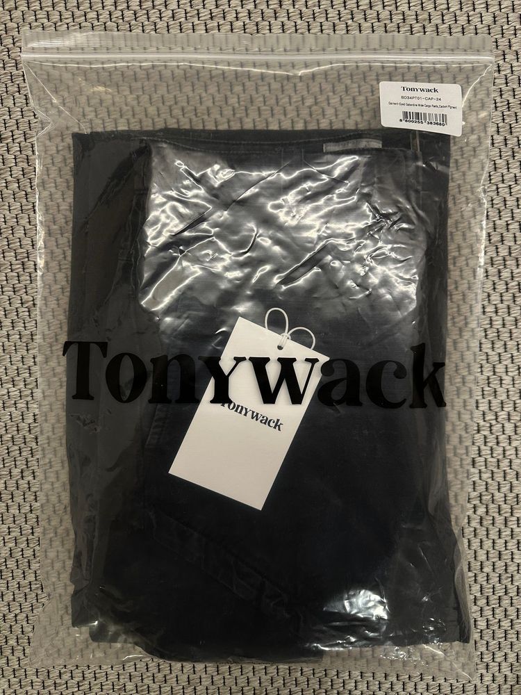 [24] 토니웩 가먼트다잉 개버딘 와이드 카고 팬츠 - 카본 피그먼트--5