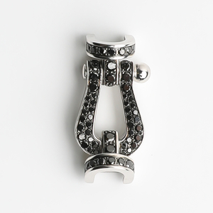 프레드 포스텐 화이트 골드 및 블랙 다이아 라지 풀파베 모델(구형)