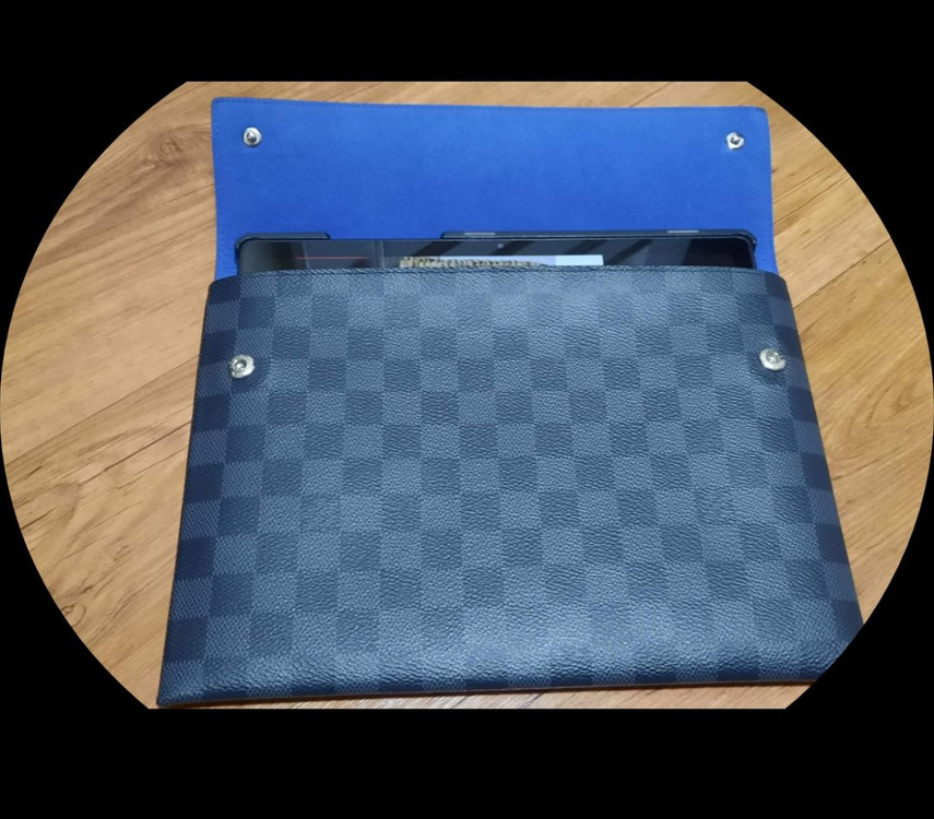 Louis Vuitton(루이비통) 다미에 그라파이트 알파 파우치 클러치 정품@ 태블릿 PC 수납가능--3