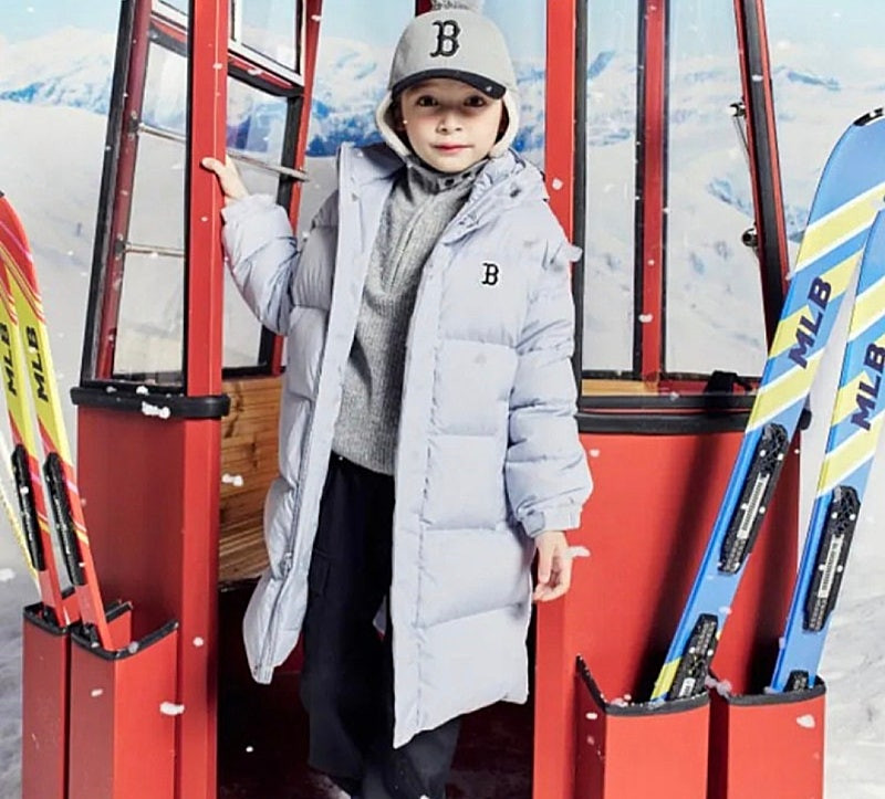 오늘발송! 새제품 MLB 키즈 구스 롱패딩 남아여아 공용 롱패딩 110, 120, 130, 145, 155 .--1