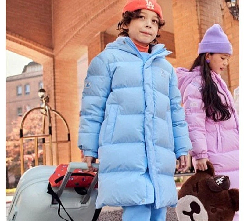 오늘발송! 새제품 MLB 키즈 구스 롱패딩 남아여아 공용 롱패딩 110, 120, 130, 145, 155 .--3